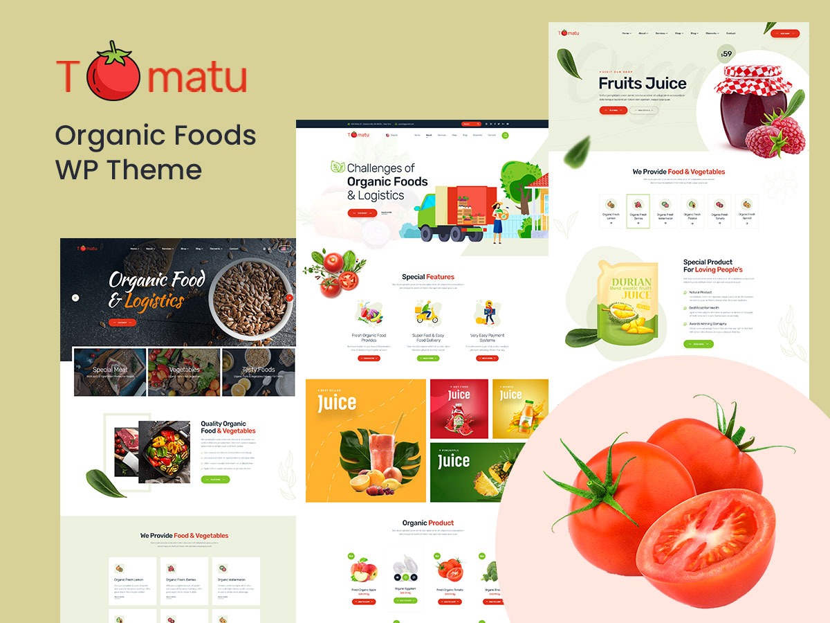 Tomatu - Organic Food WP
